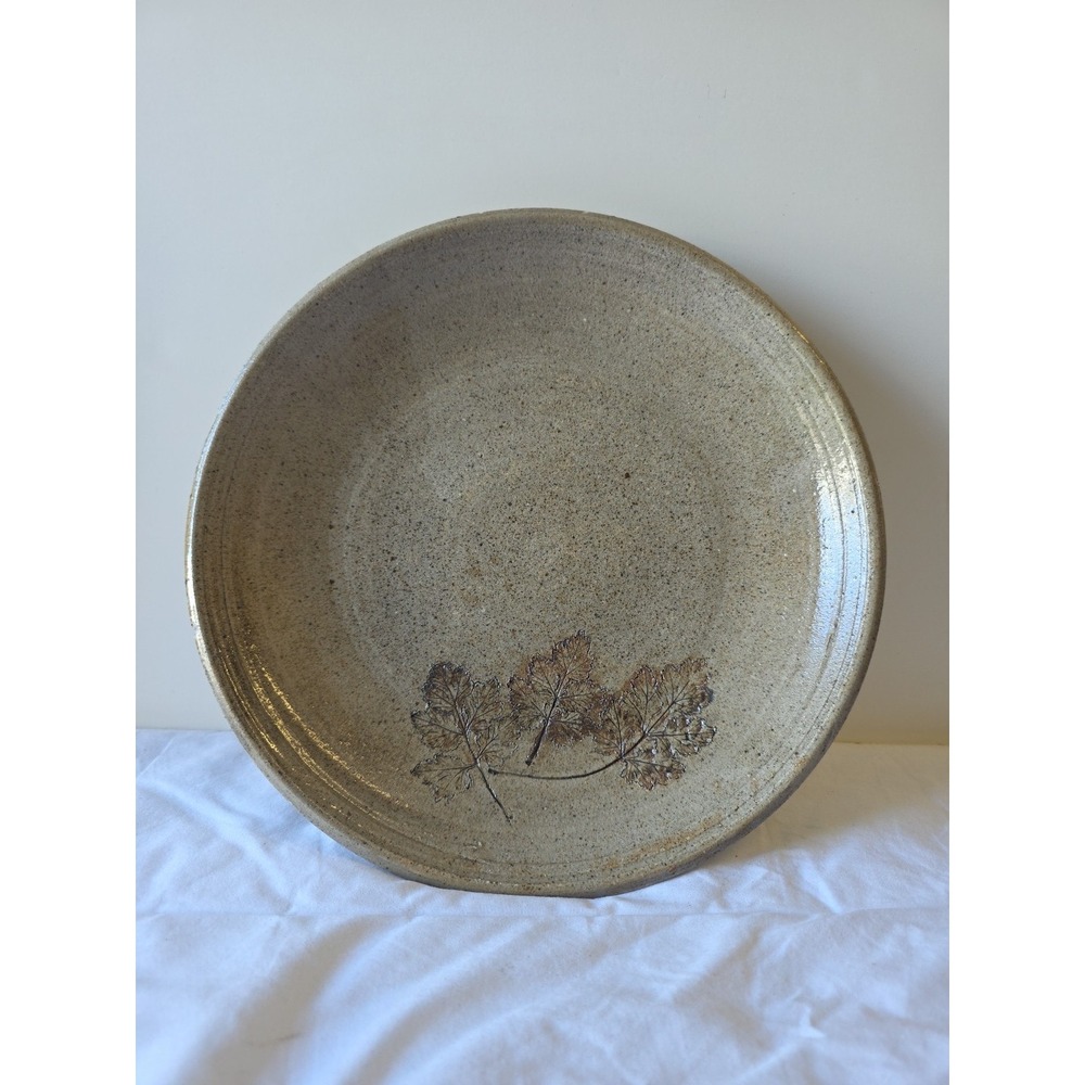 Vintage Art Pottery Plate Signed Sue Johnson 1982 Glaze Handmade 11"